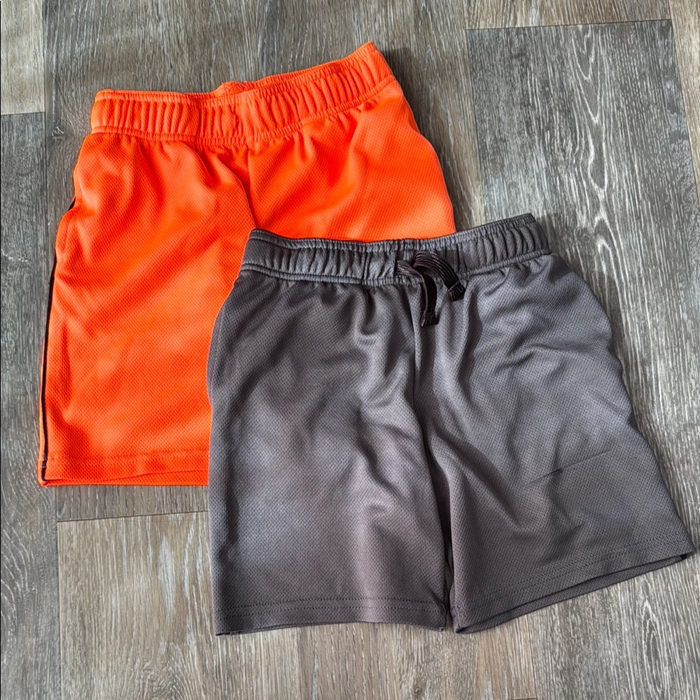 Boy’s Orange and Gray Athletic Shorts